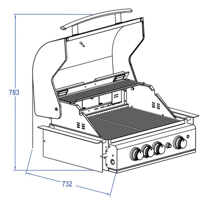 TOP-LINE - ALLGRILL CHEF M - BUILT-IN mit Air System