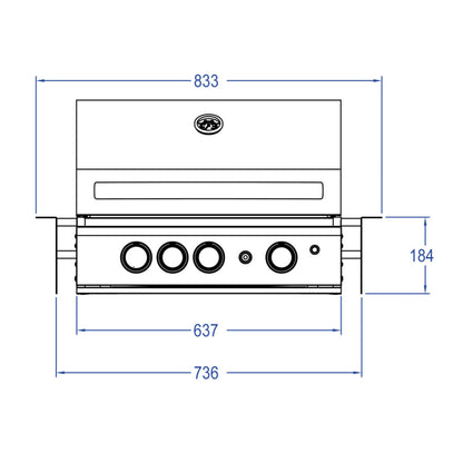 TOP-LINE - ALLGRILL CHEF M - BUILT-IN mit Air System