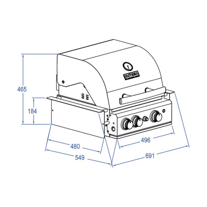 TOP-LINE - ALLGRILL CHEF S - BUILT-IN mit Air System - Black