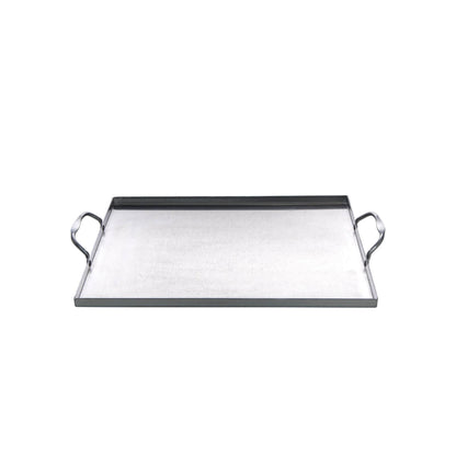 Edelstahl Grillwanne mit 2 Griffen, 31 x 27 x 1 cm