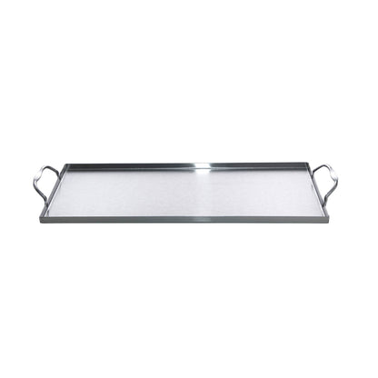 Edelstahl Grillwanne mit 2 Griffen, 39,5 x 19 x 1 cm