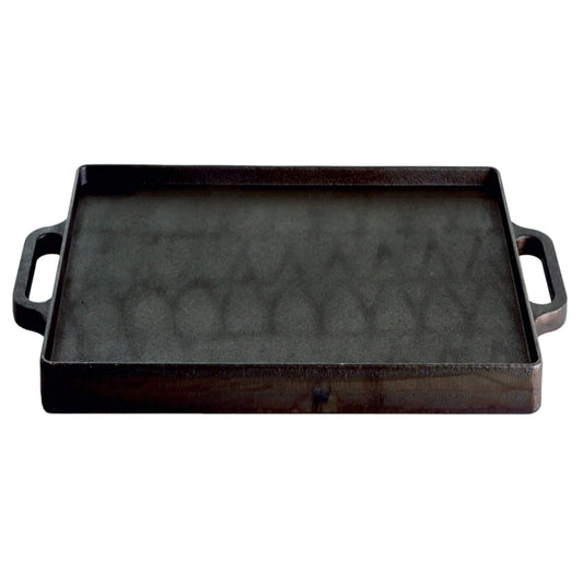 Grillplatte (Plancha) aus Gusseisen, 38 x 38 cm