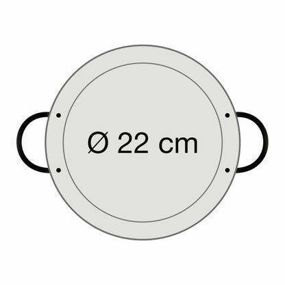 Paella-Pfanne Stahl poliert Ø 22 cm
