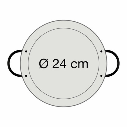 Paella-Pfanne Stahl poliert Ø 24 cm
