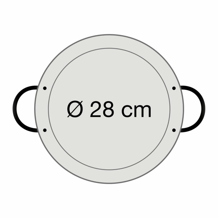 Paella-Pfanne Stahl poliert Ø 28 cm