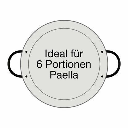 Paella-Pfanne Stahl poliert Ø 34 cm