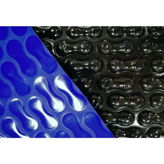 Sommerabdeckplane für Holzpool | 400µ | Geo Bubble™ | Blau / Schwarz | Achteck | 491 x 491 cm x 320 cm (Kopie)