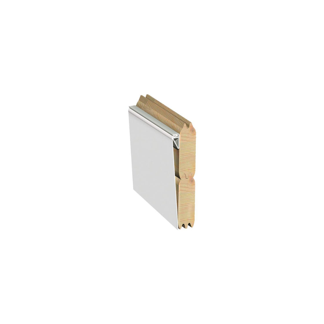 Trend Holzpool SET Achteck Langform | Weiß | Metallecken | 610 x 400 x 124 cm | ca. 19,1 m³