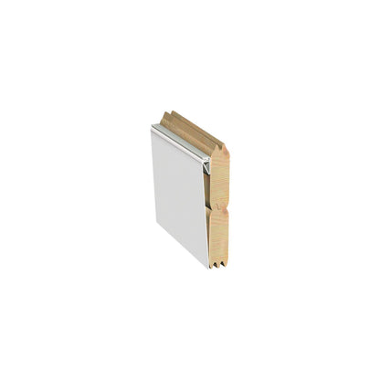 Trend Holzpool SET Achteck Langform | Weiß | Metallecken | 610 x 400 x 124 cm | ca. 19,1 m³